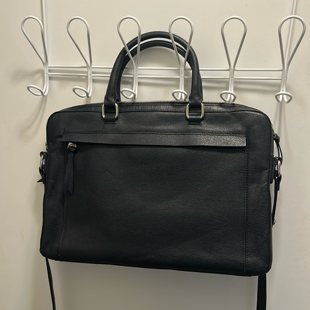 Danier leather briefcase/purse -dark plum